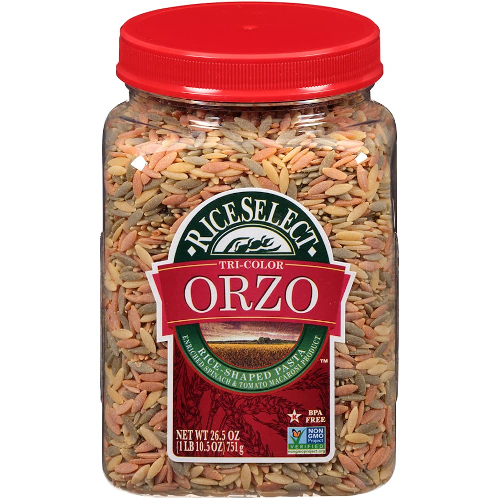 RiceSelect-Tri-Color-Orzo-Pasta,-Non-GMO,-26.5-oz-(Pack-444