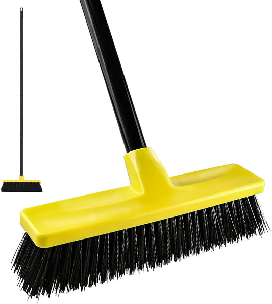 Push-Broom-Outdoor-Indoor-Broom-12"-Wide,50"-Long-Handle-with-3526
