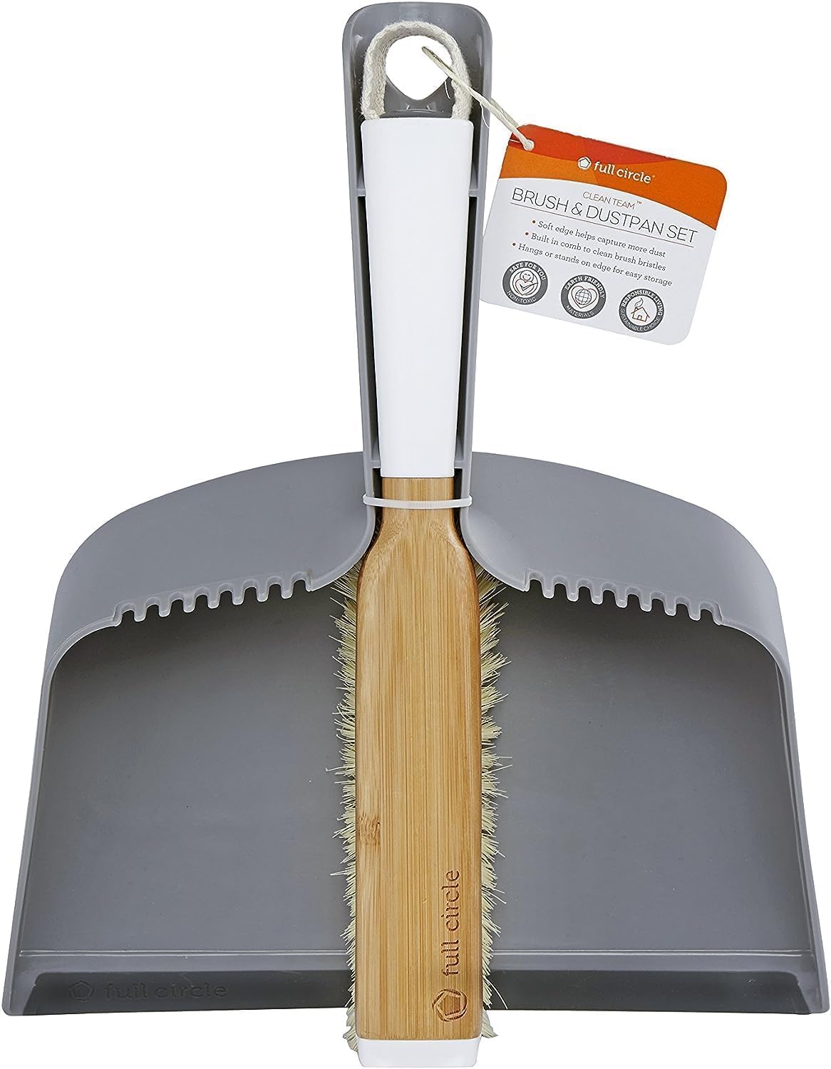 Full-Circle-Clean-Team-Brush-&-DustPan-Set,-White-&-545