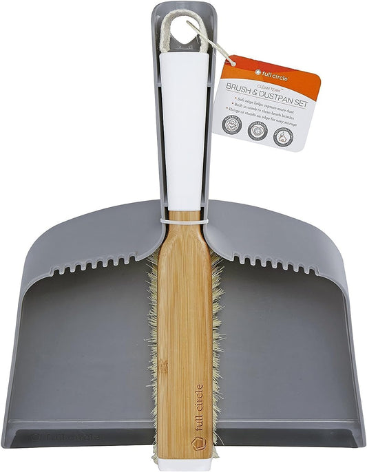 Full-Circle-Clean-Team-Brush-&-DustPan-Set,-White-&-545