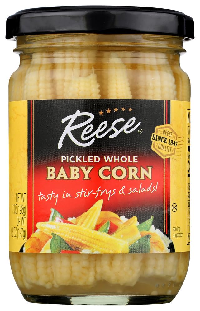 Reese-Baby-Corn,-Pickled,-7-Ounce-(Pack-615