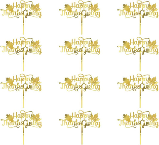 Dxsdgetue-12-Pieces-Thanksgiving-Acrylic-Cake-Toppers-28