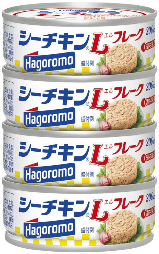 Hagoromo-Seachicken-L-Tuna-Flake-2.471oz-(70g)-x4-cans-pack-[Japan-Import]-by-483