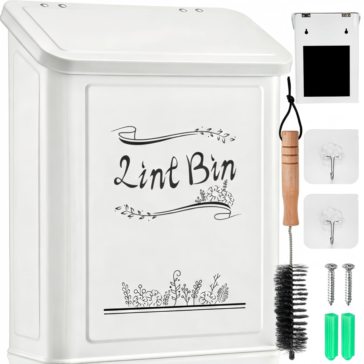 Tlence-Magnetic-Lint-Bin-for-Laundry-Room,-Wall-Mounted-Dryer-Lint-Trash-341