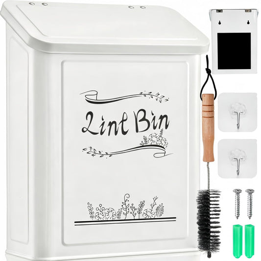 Tlence-Magnetic-Lint-Bin-for-Laundry-Room,-Wall-Mounted-Dryer-Lint-Trash-341