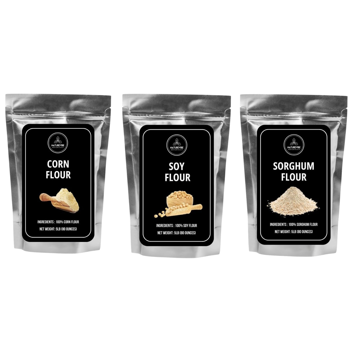Corn-Flour-5lbs,-Defatted-Soy-Flour-5lb-&-Sorghum-Flour-5lbs-|-76