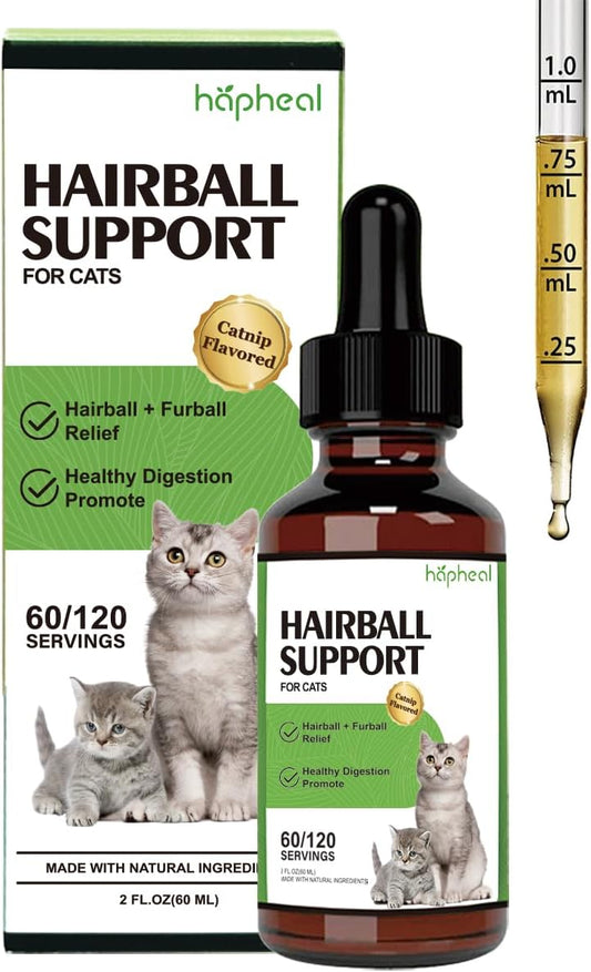 Cat-Hairball-Support-Drops,-Digestive-Aid,-Furball-Treatment,-Hairball-Cat-Treats-for-Skin-525