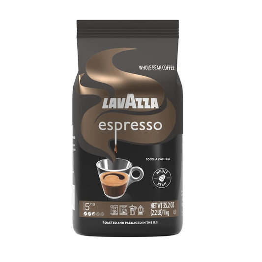 Lavazza-Espresso-Whole-Bean-Coffee,-Medium-Roast,-1-Arabica,-2.2-lb-Bag-(Pack-3242