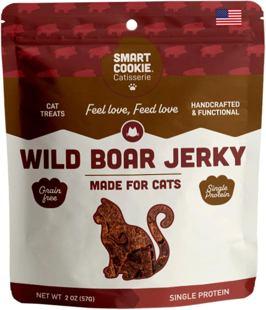 Smart-Cookie-Wild-Boar-Jerky-Cat-Treats-–-Single-Ingredient,-High-Protein,-Grain-Free,-111