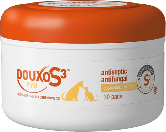 Douxo-S3-Pyo-Pads,-Contains-0.03-Chlorhexidine-&-0.005-Ophytrium,-Antiseptic-Hydrating,-698