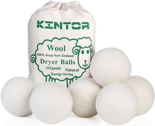 KINTOR-Wool-Dryer-Balls-XL-6-Pack-2.95",-1-New-3403