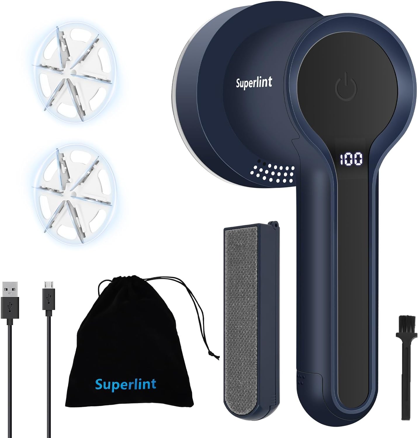 SUPER-LINT-Electric-Fabric-Shaver,-Sweater-Shaver-with-LED-Display,-3124