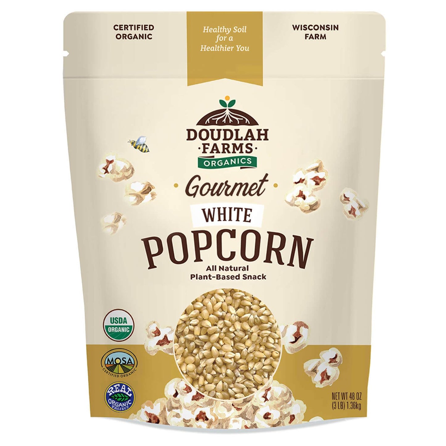 Organic-White-Popcorn-Kernels-Unpopped-3-lb---Healthy,-Non-GMO,-Unsalted,--Pesticide-Free,-Chemical-Free,-Glyphosate-Free--927