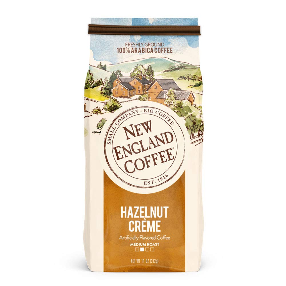 New-England-Coffee-Hazelnut-Creme-Medium-Roast-Ground-Coffee,-11oz-Bag-(Pack-of-2892