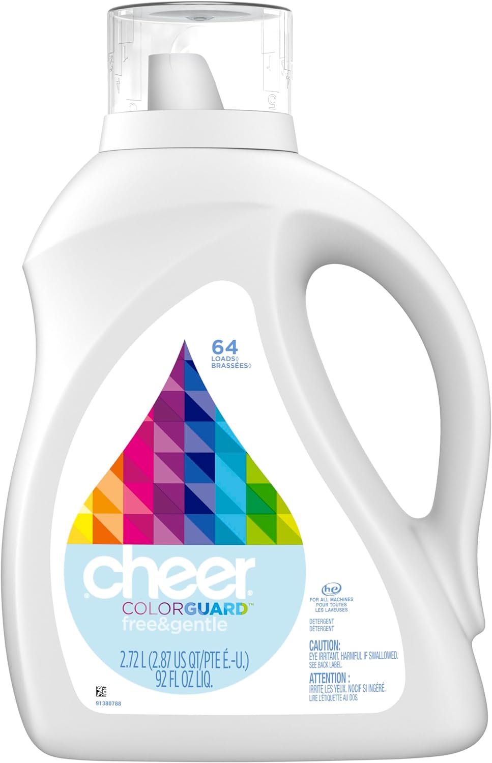 Cheer-Liquid-Detergent---92oz---Free-&-Gentle,-ColorGuard-3383