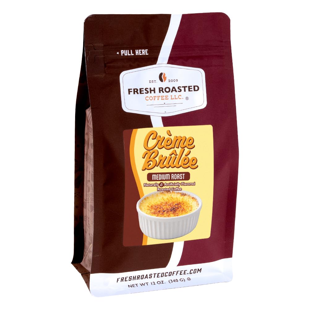 Fresh-Roasted-Coffee,-Crème-Brûlée-Flavored-Coffee,-12-oz,-Medium-Roast,-Kosher,-Whole-1564