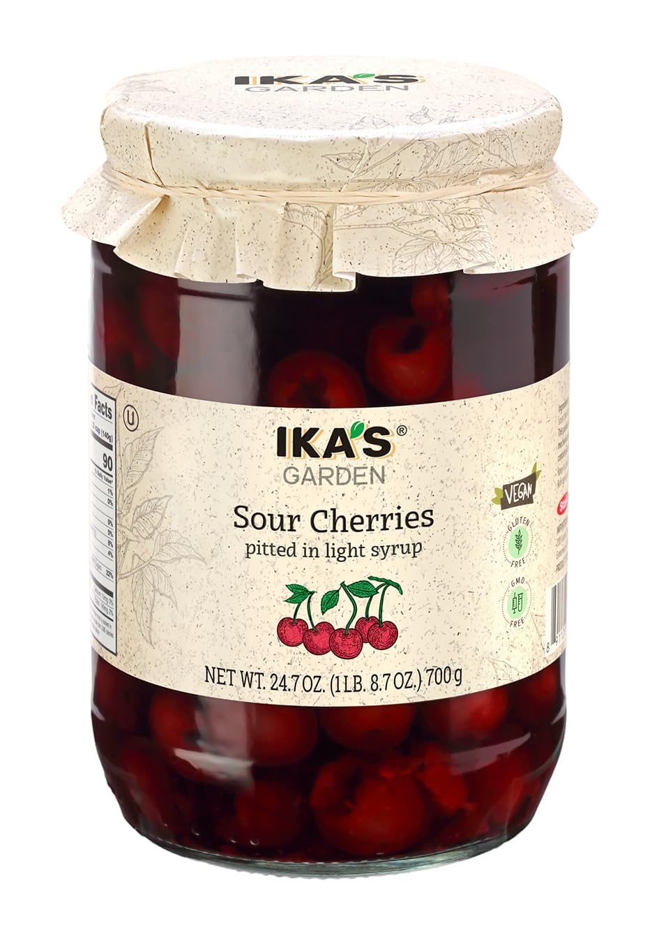 Ika’s-Garden-Pitted-Sour-Cherries-in-Light-Syrup-–-24.7-oz-Jar-–-96