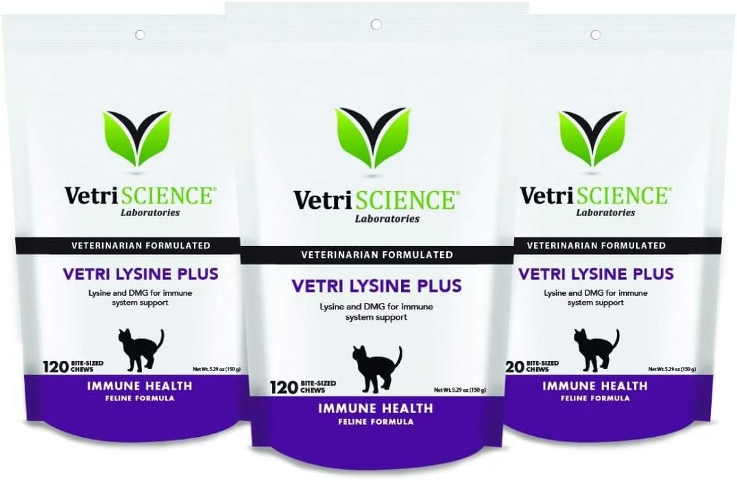 VETRISCIENCE-Laboratories---Vetri-Lysine-Plus,-120-Bite-Sized-Chews,-3-Pack--1059