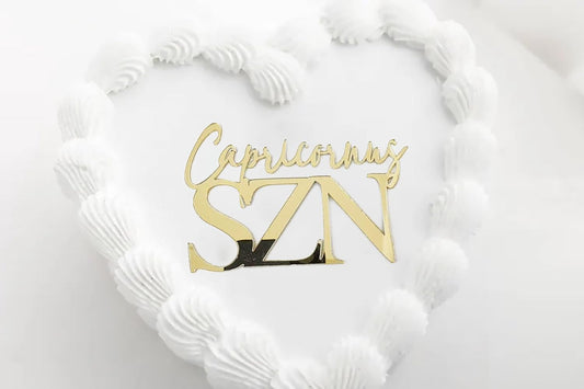 Capricorn-Cake-Toppers,Acrylic-Gold-Capricorn-Energy/Capricorn-Season-Cake-Decor,December-January-Birthday-Cupcake-----198