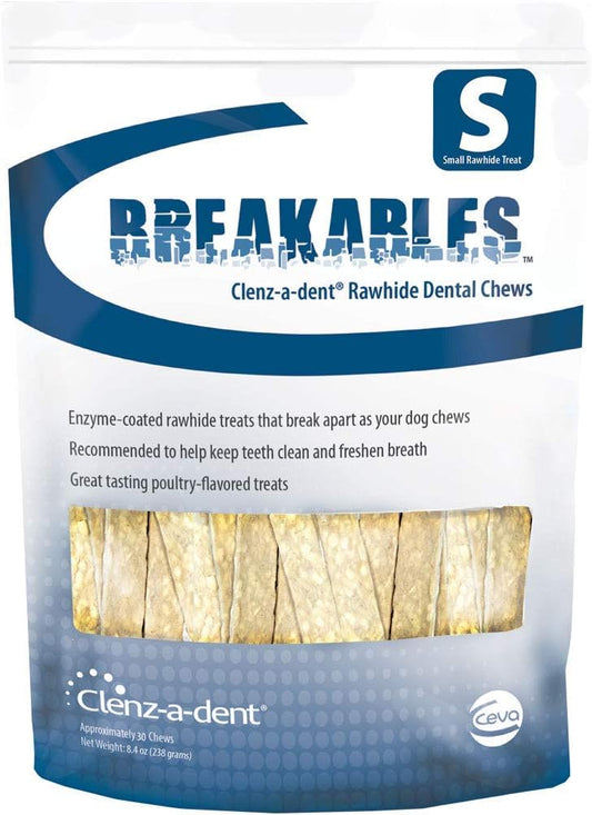 Animal-Health-Breakables-Clenz-A-Dent-Rawhide-Dental-Chews,-15Ct-2882