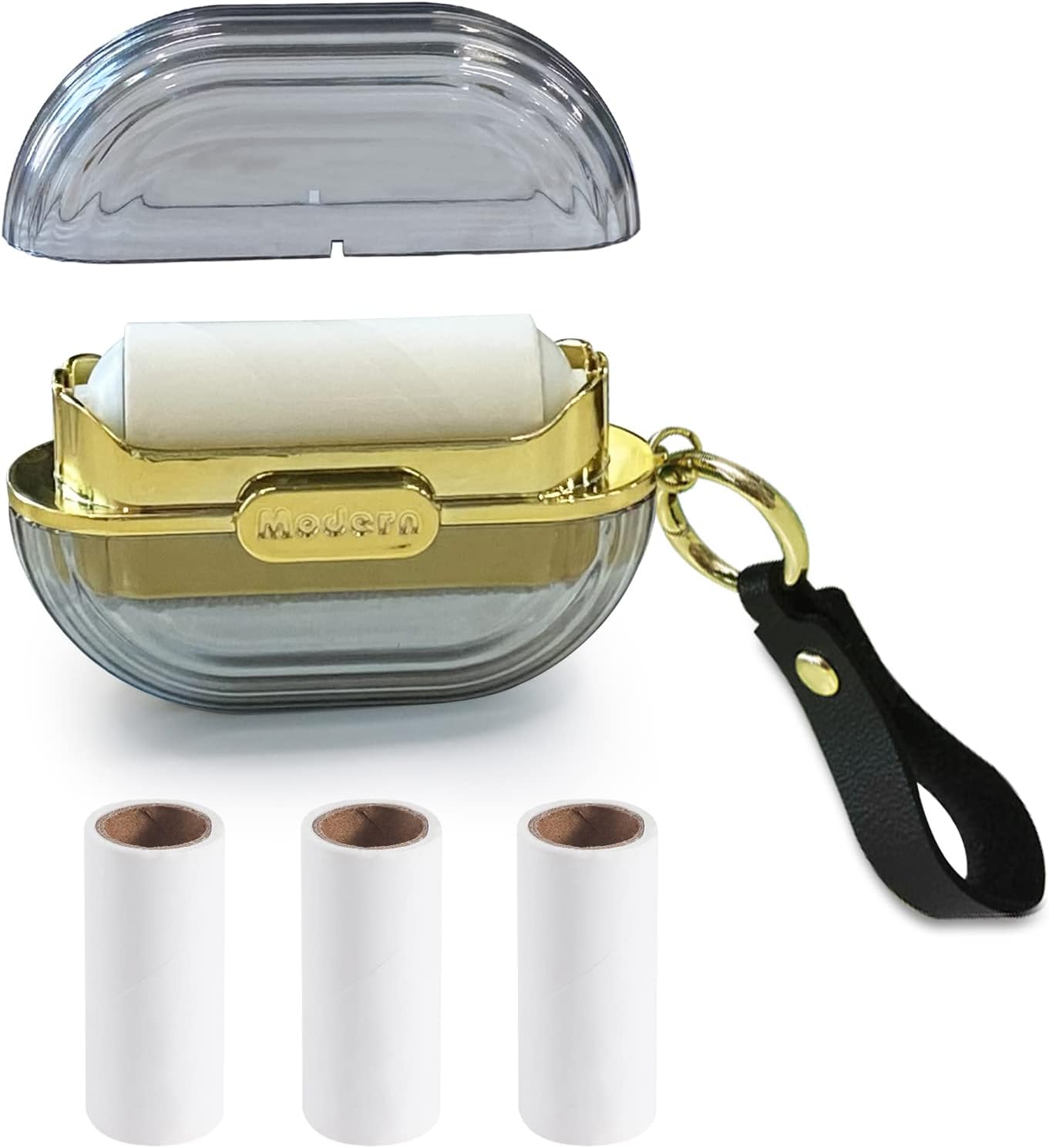 Double-Sided-Travel-Portable-Lint-Roller-with-Hand-Strap,-Reusable-Mini-2535