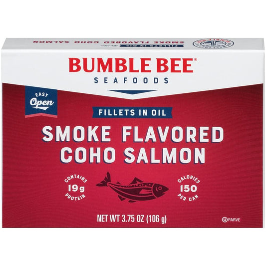 Bumble-Bee-Smoke-Flavored-Red-Coho-Salmon-Fillets-in-Oil,-3.75-oz-(Pack-779