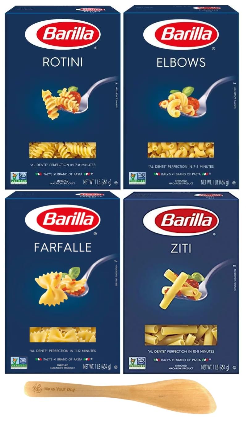 Barilla-Pasta,-Rotini,-Elbows,-Farfalle,-and-Ziti,-16-1497