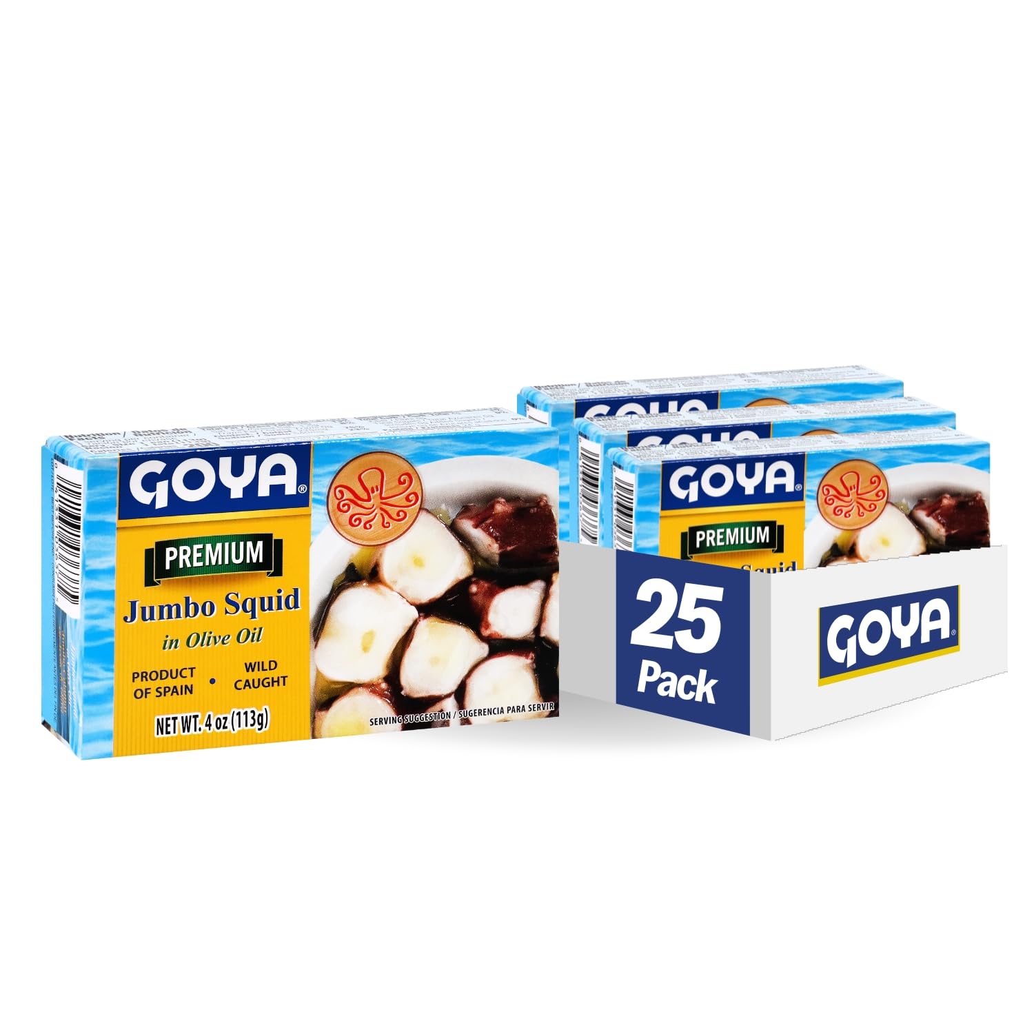 Goya-Foods-Octopus-Style-Squid-Pieces-in-Olive-Oil,-4-Ounce-(Pack-of-60