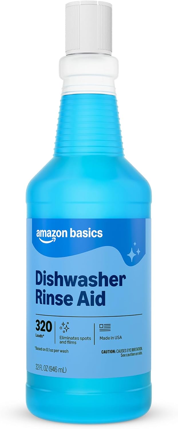 Amazon-Basics-Dishwasher-Rinse-Aid-Liquid,-Prevents-Spots,-Enhances-Drying,-Sparkling-Finish,-310