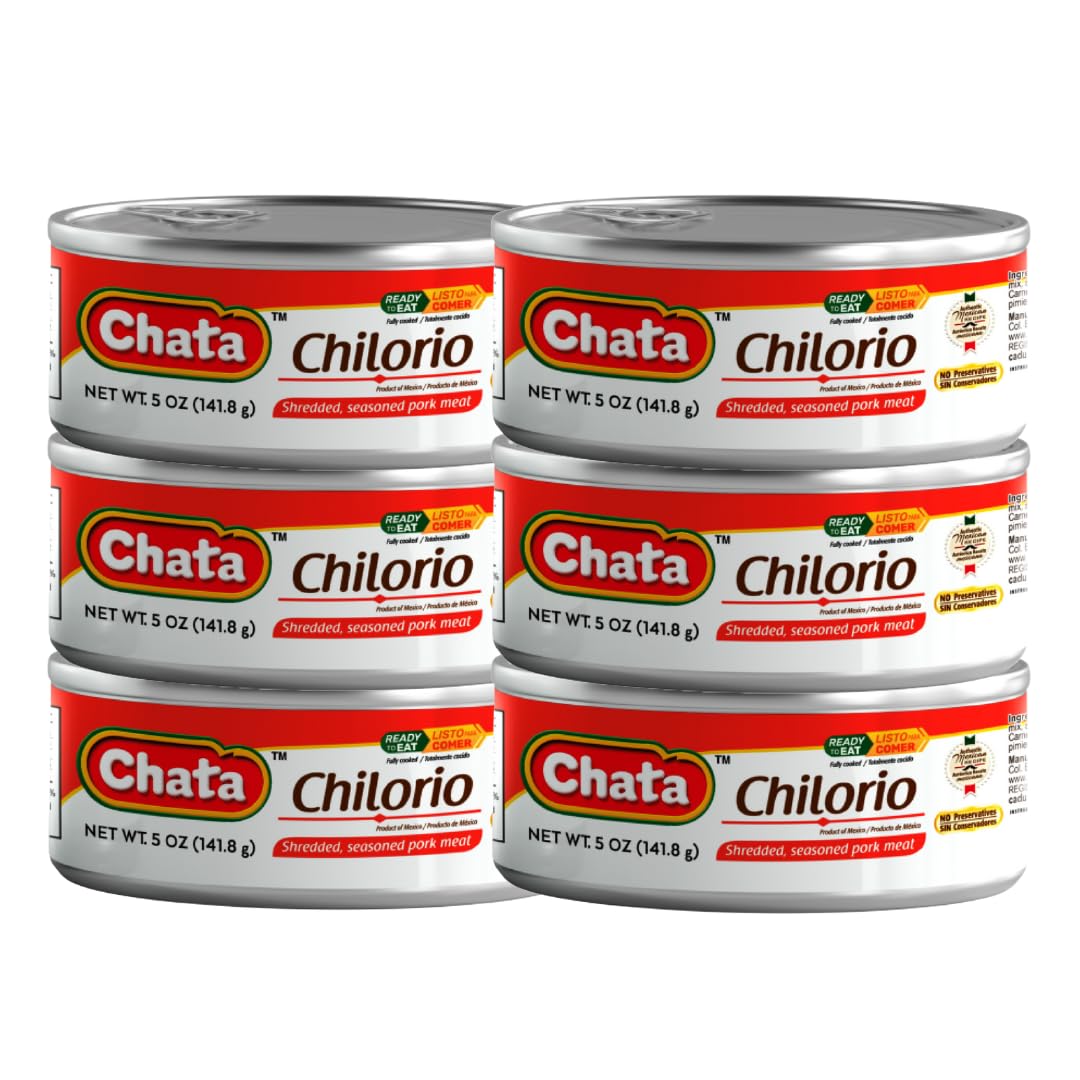 Chata-Chilorio-de-cerdo,-carne-sazonada-rallada,-5-onzas,-paquete-de-6---780