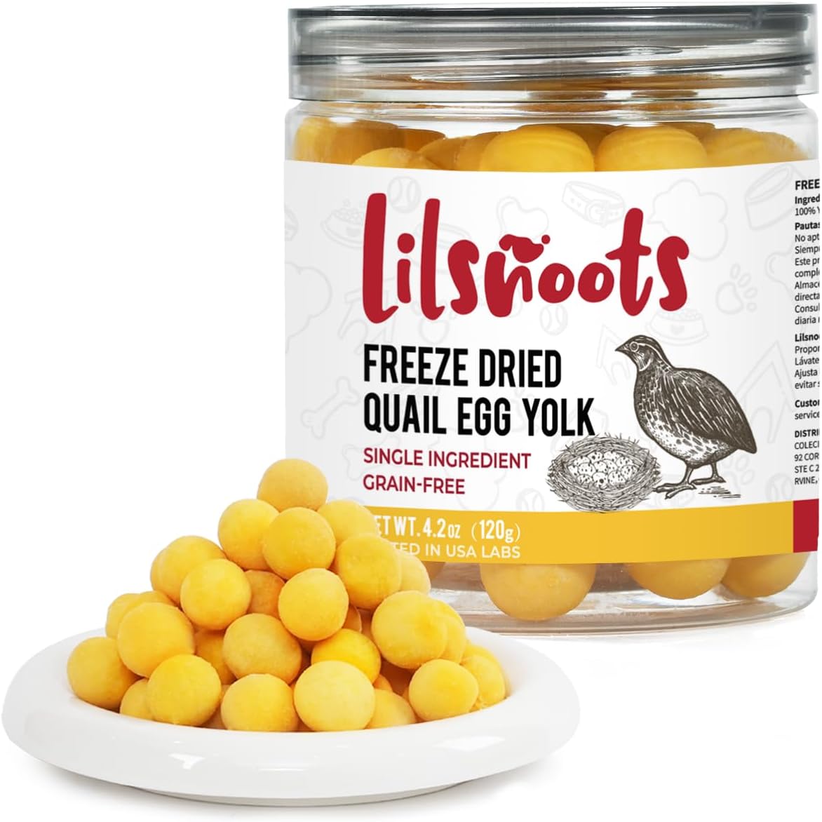 Freeze-Dried-Quail-Egg-Yolk-4.2-oz-Single-Ingredient-Pet-Treats-for-Dogs,-1424