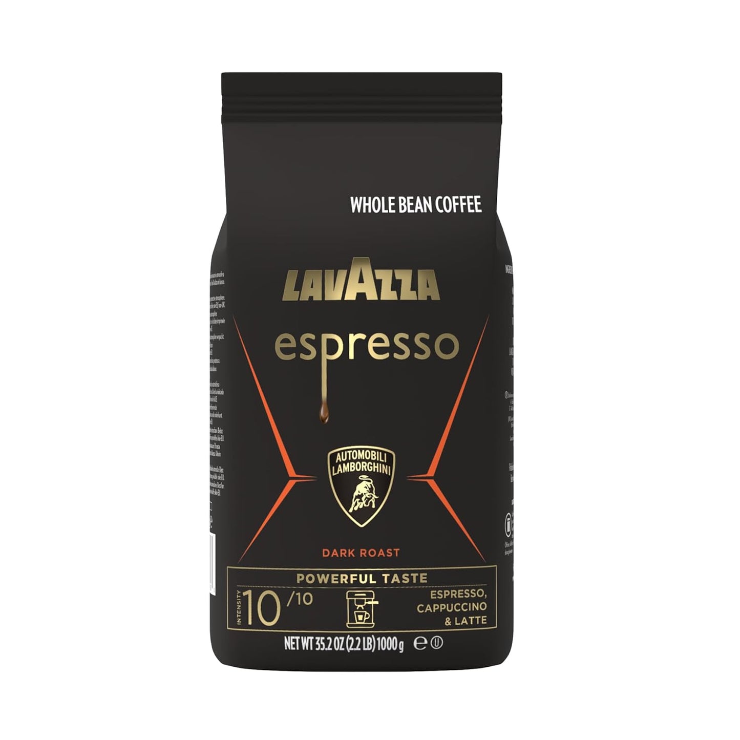 Lavazza-Espresso-Whole-Bean-for-Automobili-Lamborghini,-Dark-Roast,-Arabica-and-Robusta-Blend,-2936