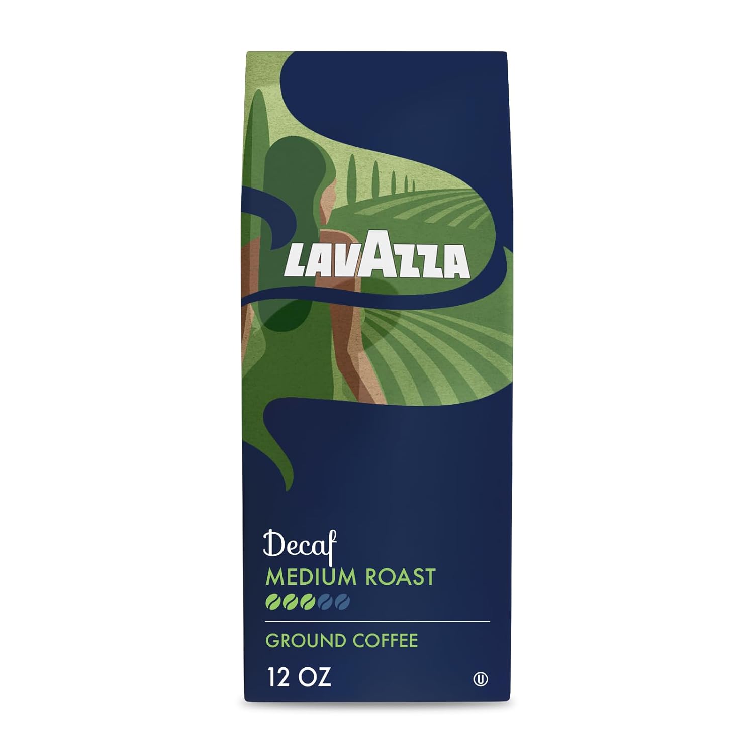 Lavazza-Café-molido-descafeinado,-tostado-medio,-1-arábica,-bolsa-de-12-(paquete3281