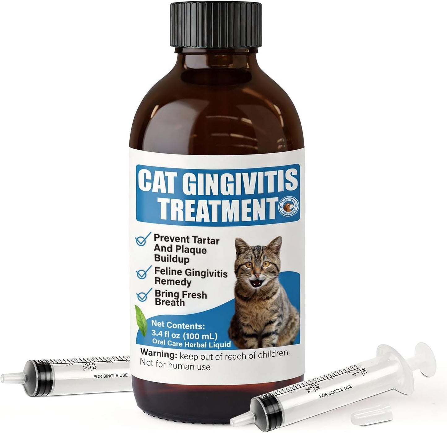 Cat-Gingivitis-Treatment-Liquid-100ml---Cats-Dental-Care-Clean-Teeth-&-Gums,-565