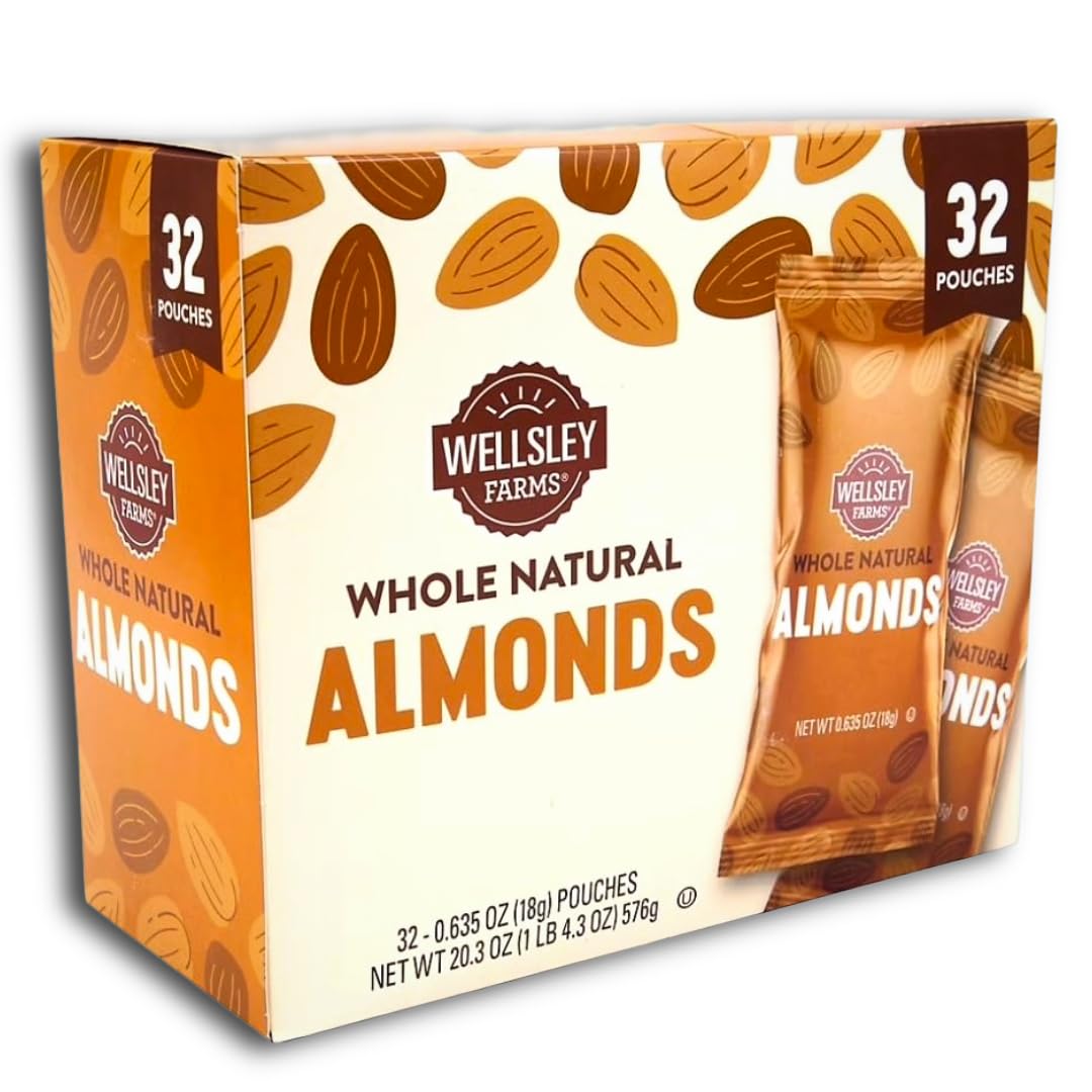 Wellsley-Farms-100-Calorie-Almond-Snack-Packs,-Gluten-Free,-Kosher,-Non-GMO,-32-Count-Convenient-Packs.---1183
