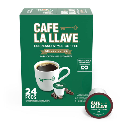 Cafe-La-Llave-24-Count-Dark-Roast-Coffee-Pods,-Espresso-Style,-Compatible-with-2934