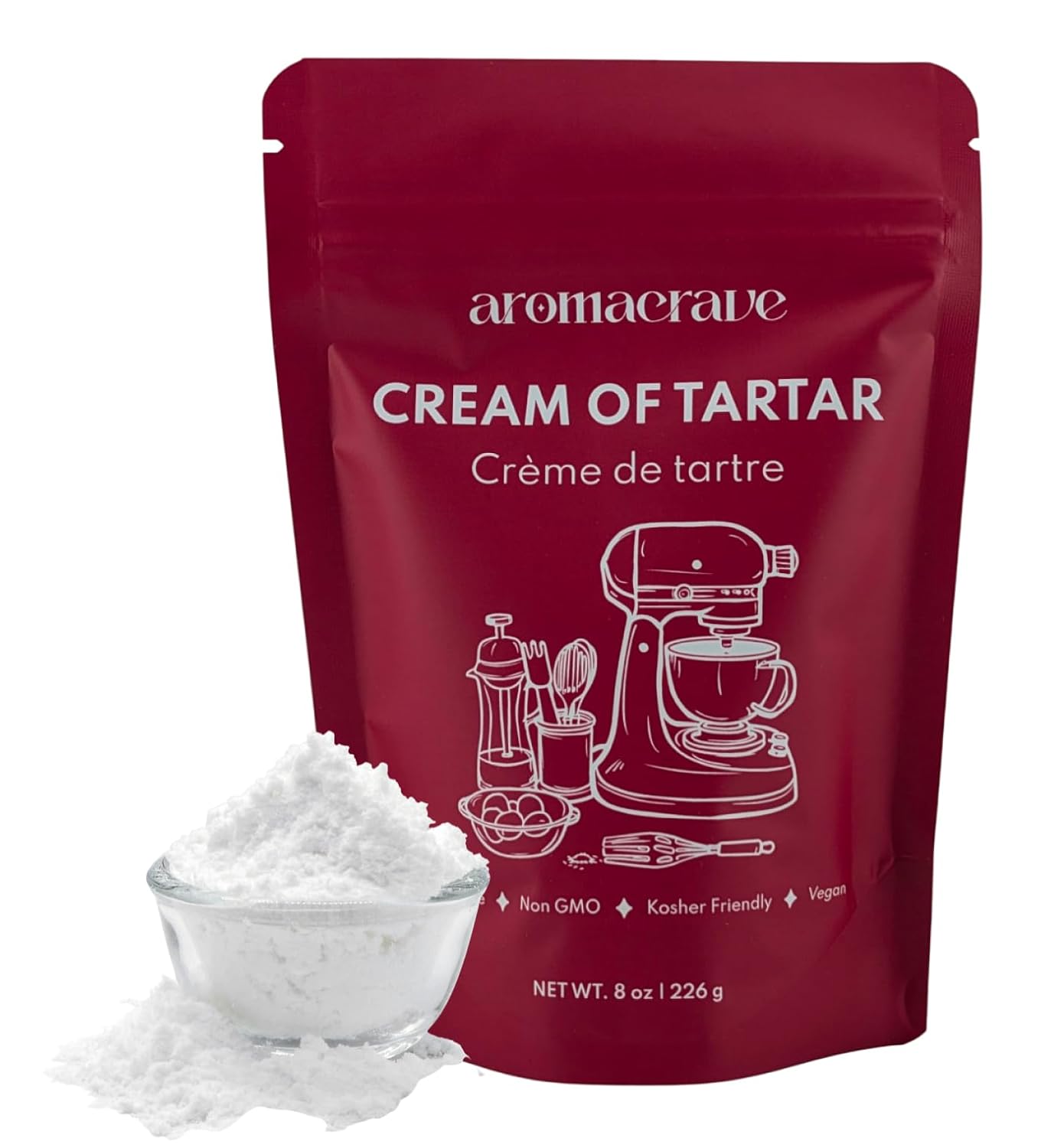 AROMACRAVE-Cream-of-Tartar-Powder,-High-Purity-Potassium-Bitartrate-for-Baking-&-Cooking,-Egg-Prevent-384