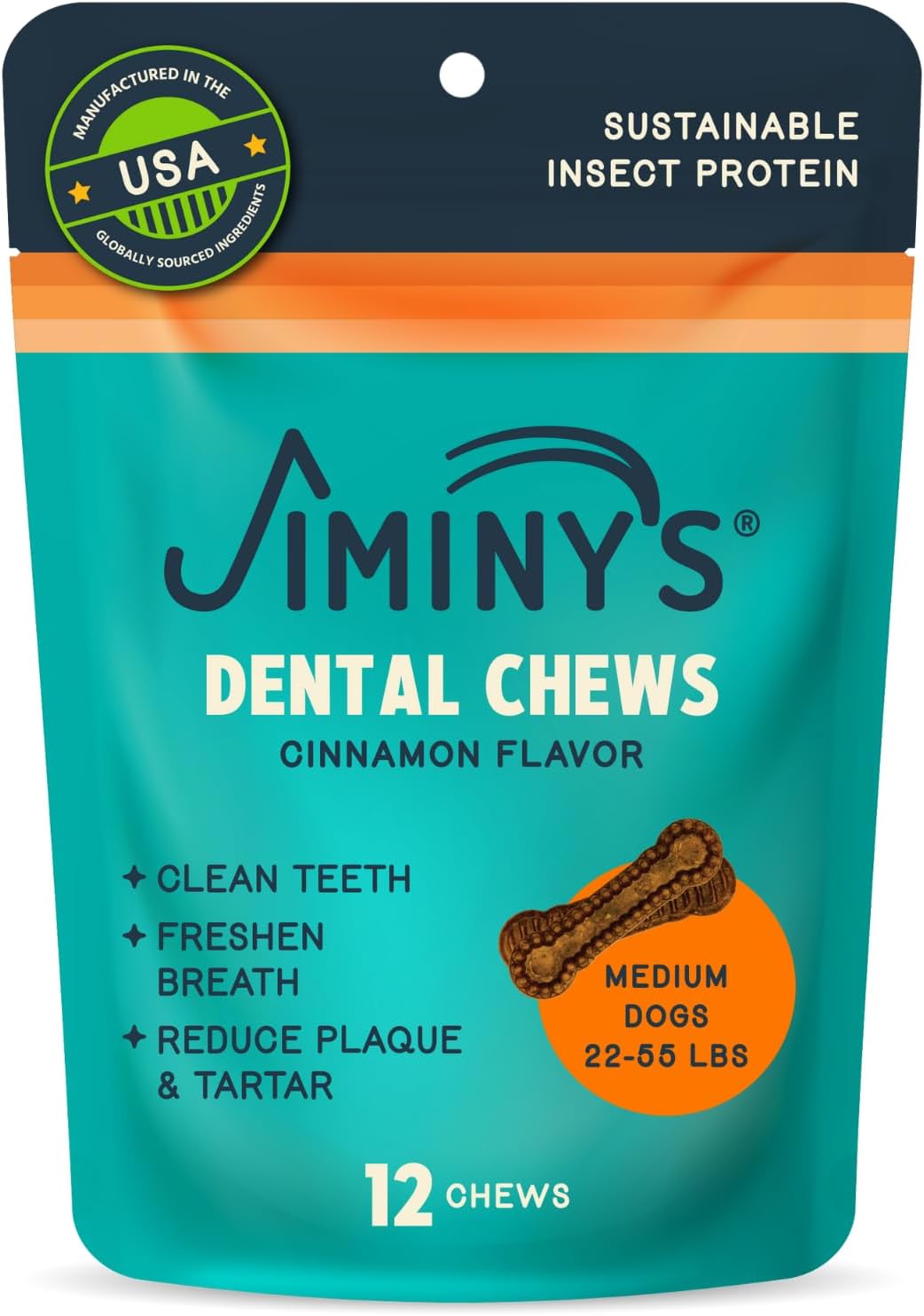 Jiminy's-Dental-Chews-for-Dogs,-Cinnamon-Flavor,-Scientifically-Proven-to-Improve-Health,-697