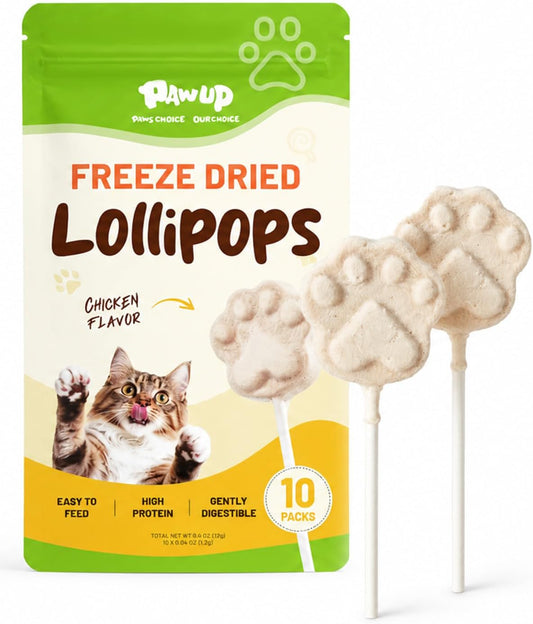 PAWUP-Freeze-Dried-Chicken-Cat-Treats,-High-Protein-Cat-Snacks,-10-Pack-|-Chicken-First,-147