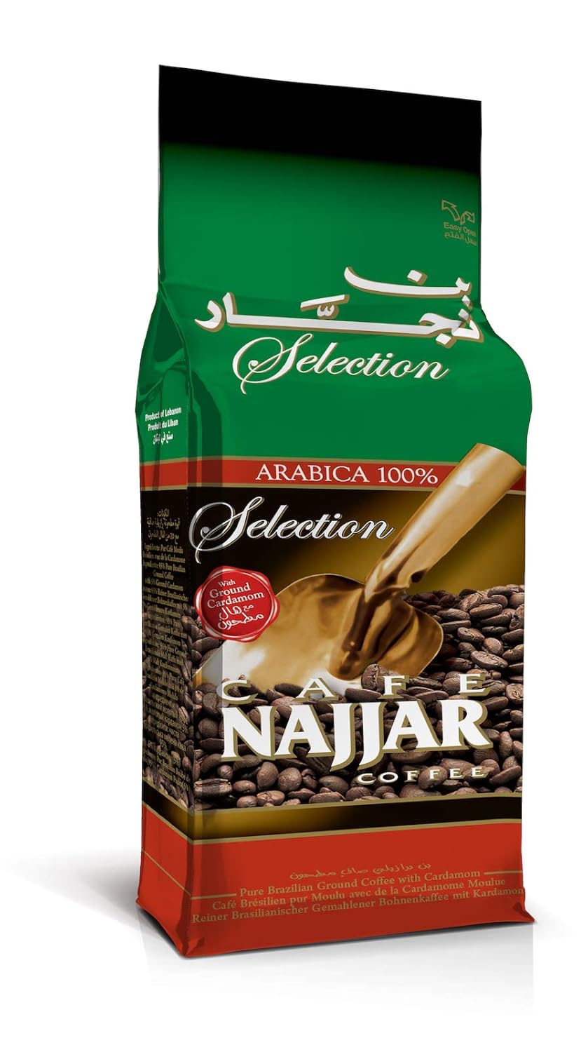 Café-Najjar,-Turkish-Coffee-with-Cardamom,-450-Gr,-1-Arabica-Coffee-Beans,-Ground-2204