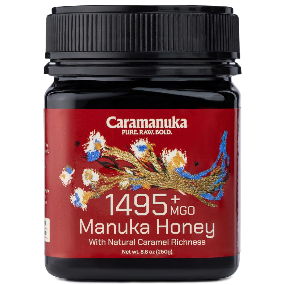 Caramanuka-Manuka-Honey-MGO-1495+-/-1-Raw,-Pure,-Unfiltered-&-Unpasteurized,-Party-Ultra-Potent,-409