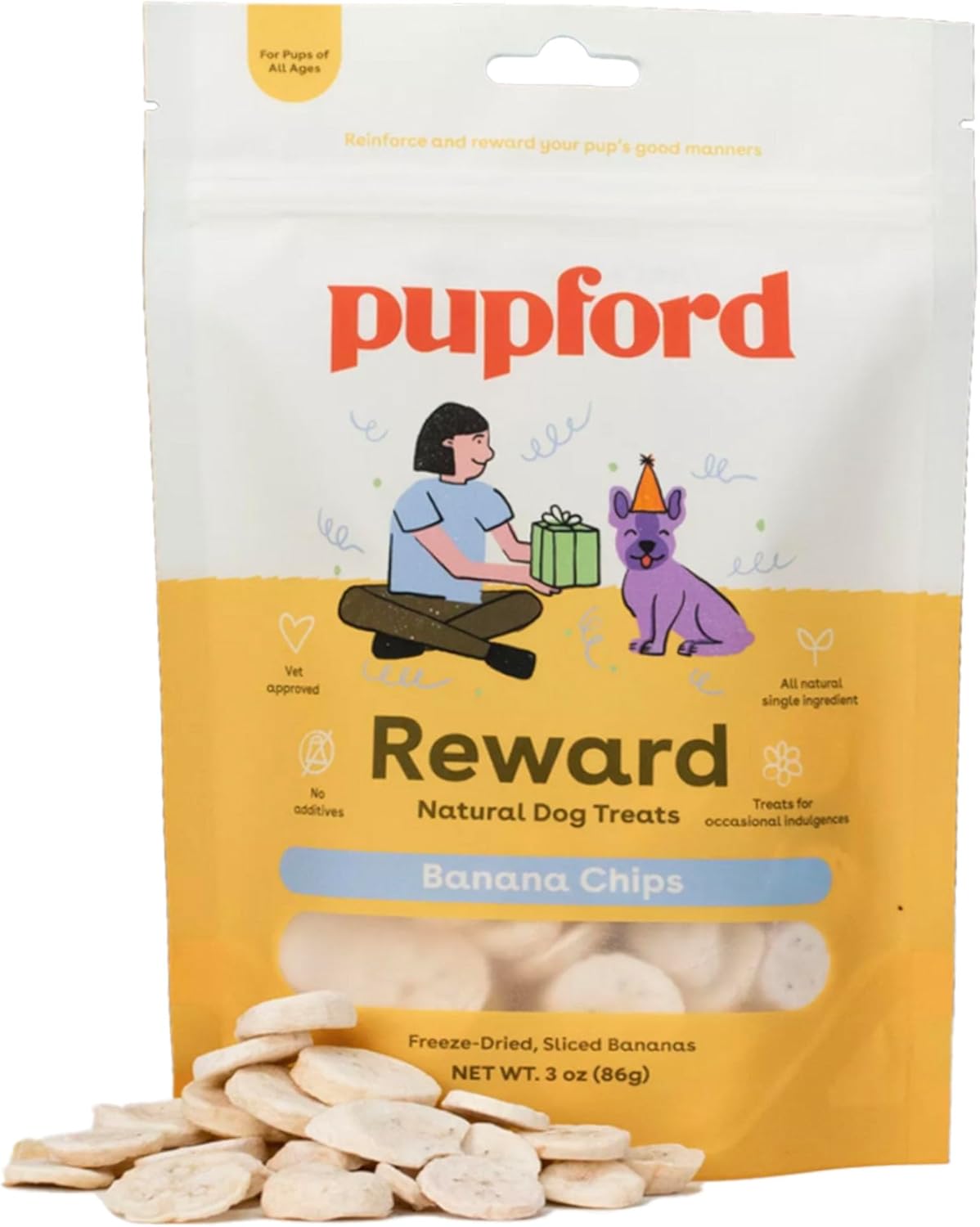 Freeze-Dried-Banana-Chip-Puppy-&-Dog-Treats,-1272
