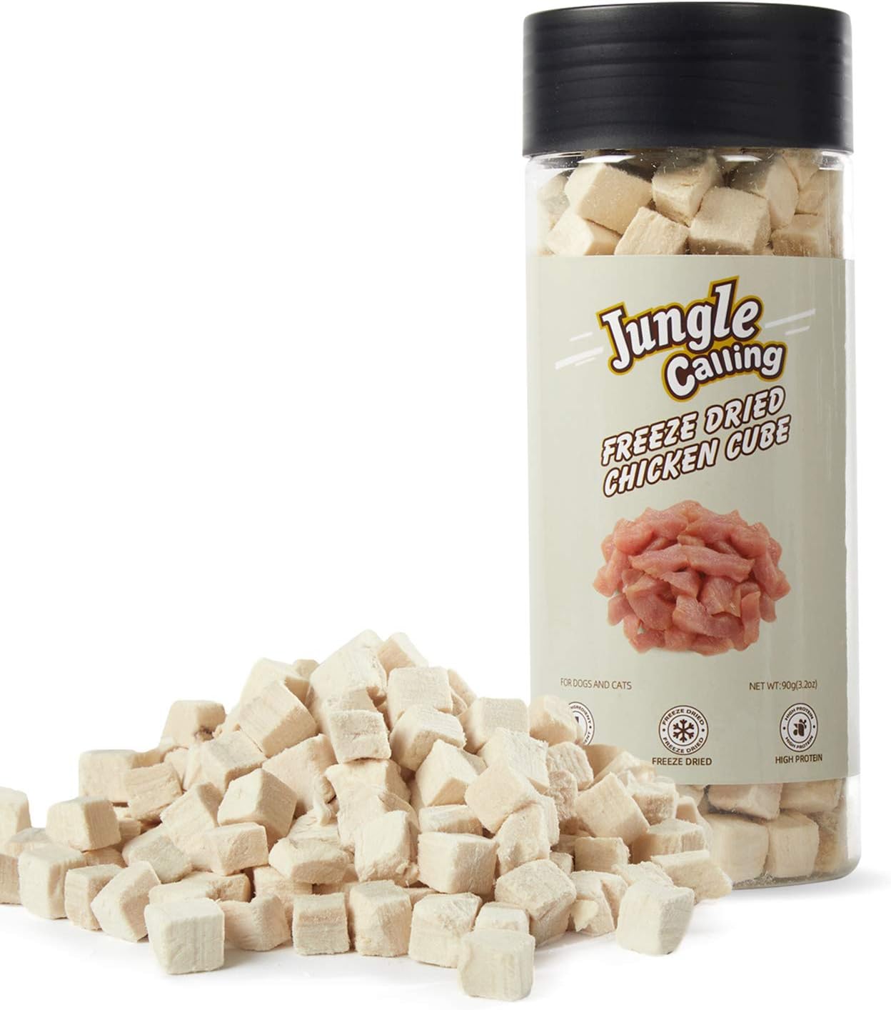 Jungle-Calling-Freeze-Dried-Chicken-Treats-for-Cats-&-Dogs,-Single-Grain-Free,-2148
