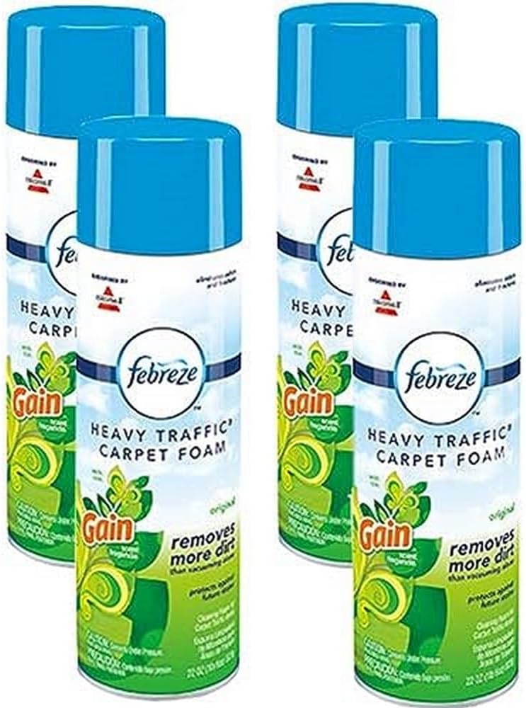 BISSELL-Heavy-Traffic-Carpet-Foam,-Gain,-22oz-(Pack-of-4),-14399---------1136