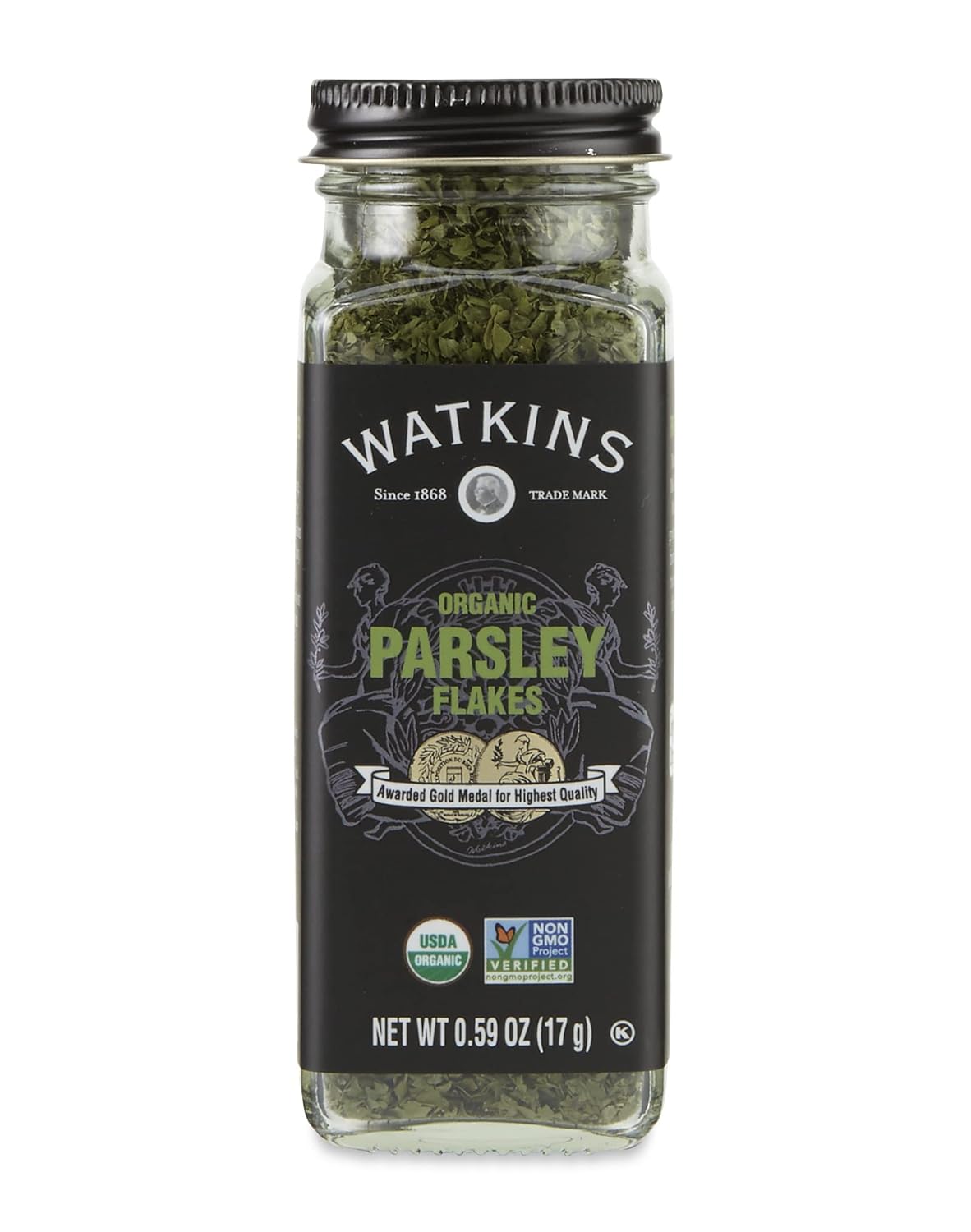Watkins-Gourmet-Organic-Spice-Jar,-Parsley-Flakes,-Non-GMO,-Kosher,-0.59-Ounce-Jar,-1009