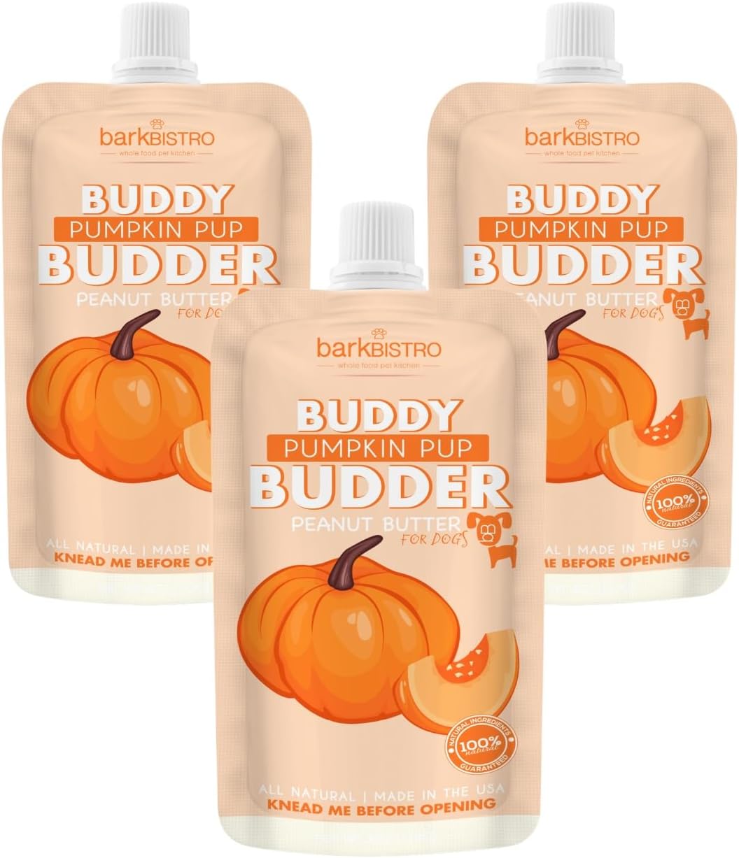 BUDDY-BUDDER-3-Pack-Pumpkin-Pup-Squeeze-Packs,-1-Natural-Dog-Butter,-1139
