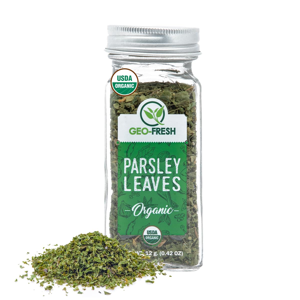 Geo-Fresh-Organic-Parsley,-0.42-oz-(12g),-Seasoning-|-Soups-&-Salads-|-644