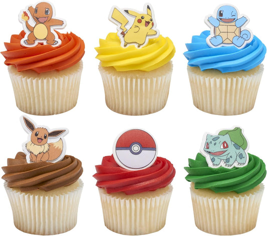 DecoPac-Pokémon-Rings,-Cupcake-Decorations-With-Pikachu,-4051