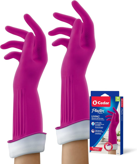 Playtex-Living-Drip-Catch-Cuff-Gloves,-(Medium,-2-Pairs)-Premium-Protection-Reusable-Household-Gloves-----786