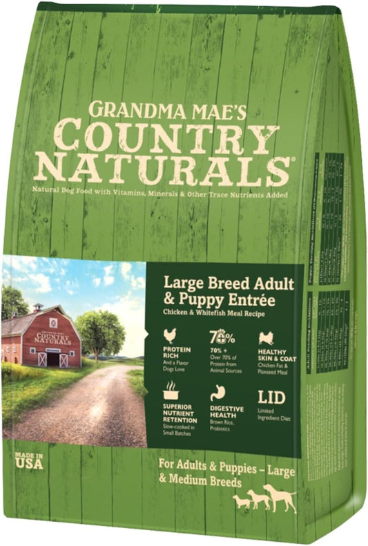 Grandma-Mae's-Country-Naturals-Alimento-seco-para-perros,-fórmula-695